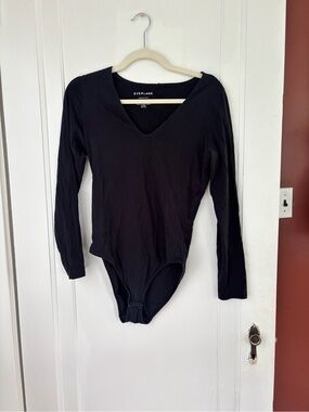 Everlane Cotton V-Neck Body Suit